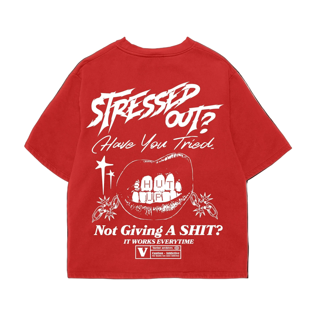 STRESSED OUT TEE (RED)