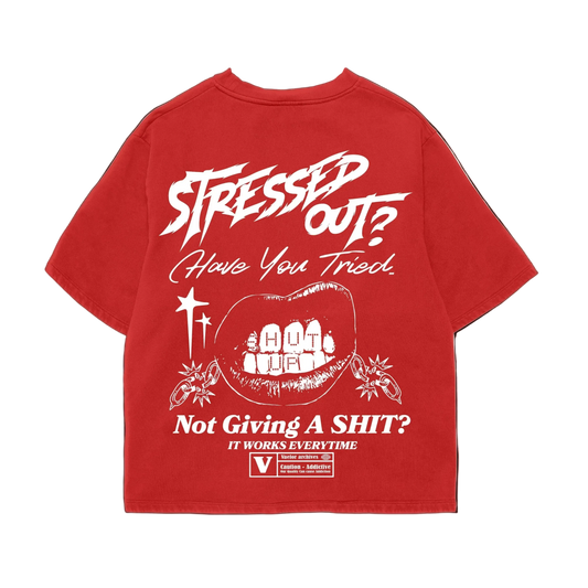 STRESSED OUT TEE (RED)