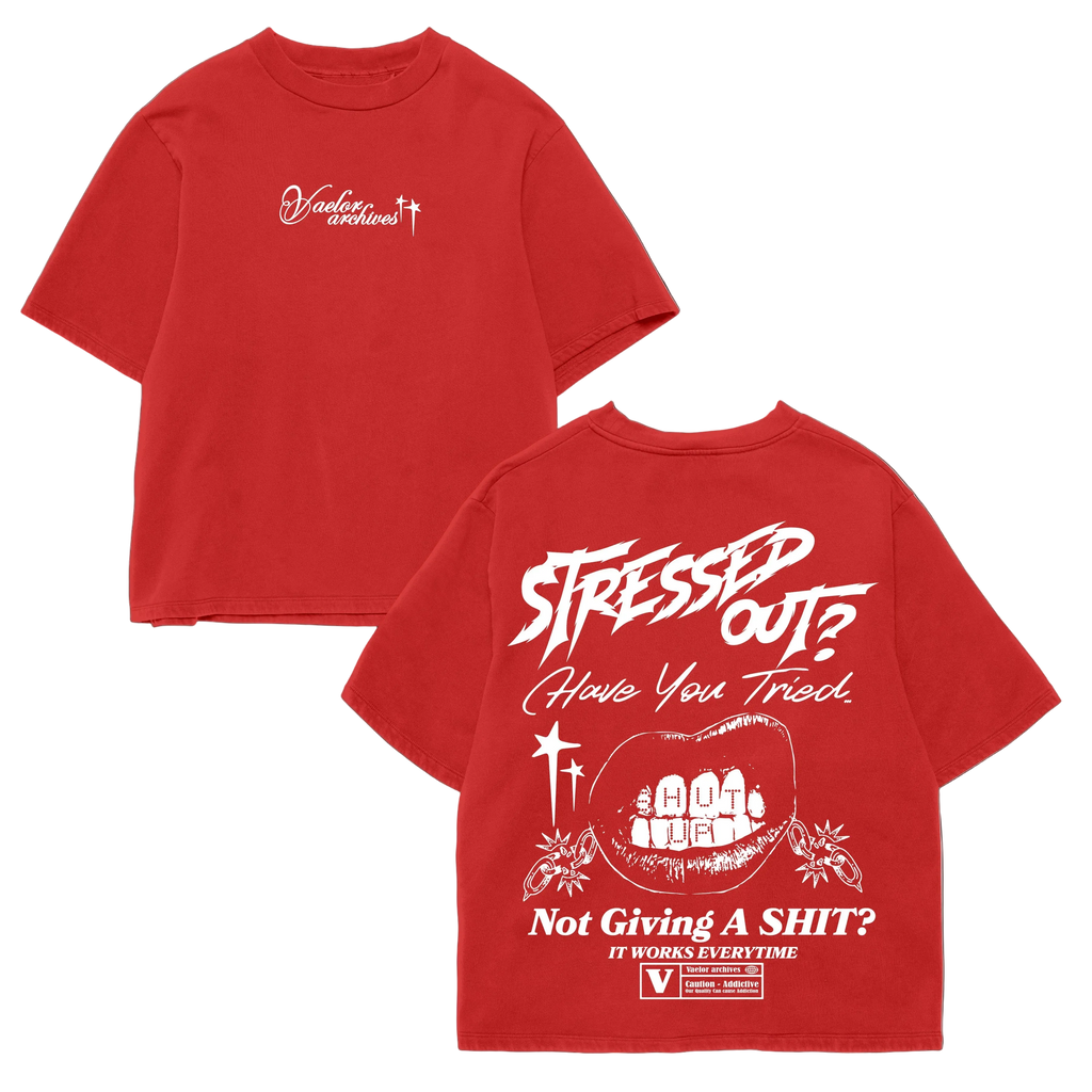 STRESSED OUT TEE (RED)