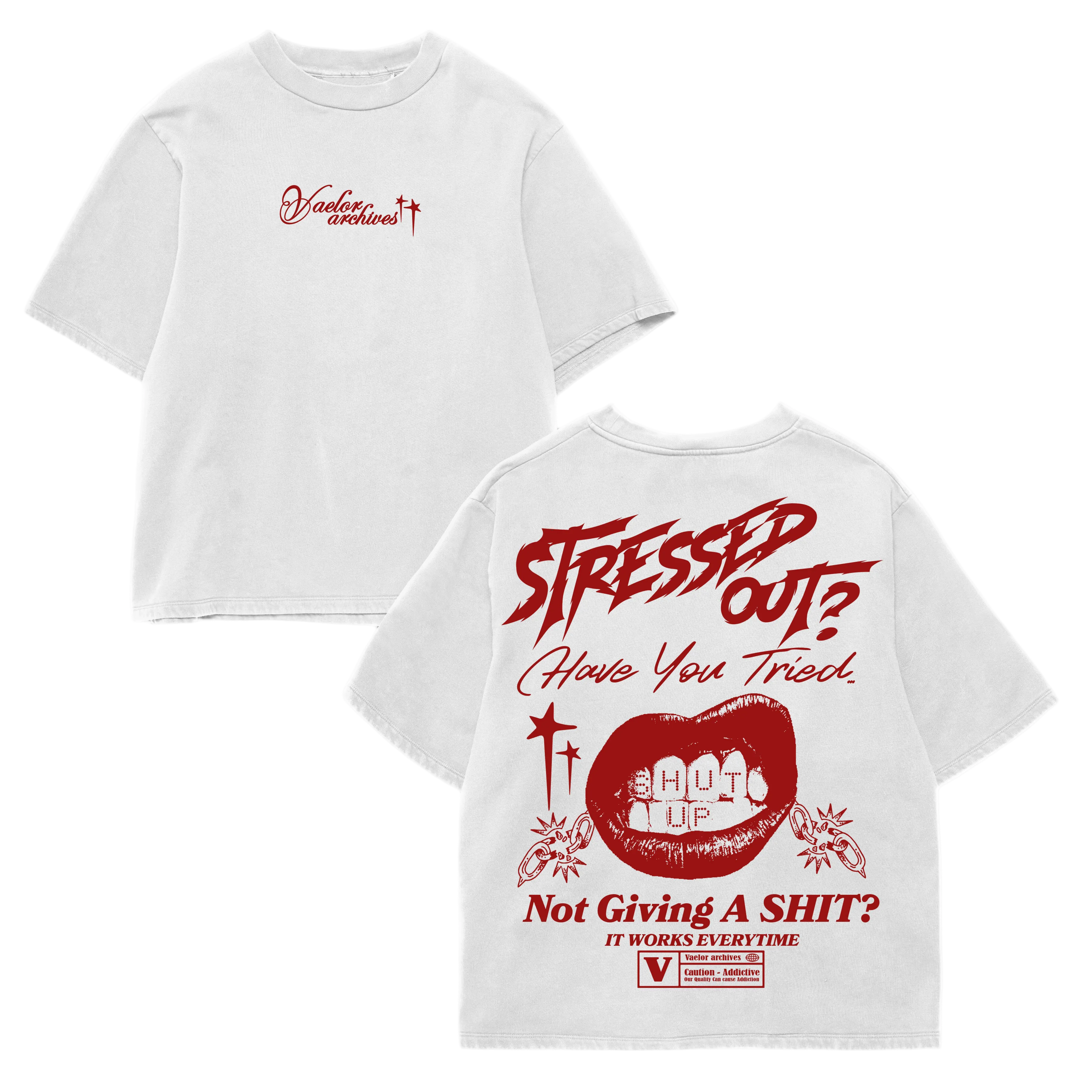 STRESSED OUT TEE (WHITE)