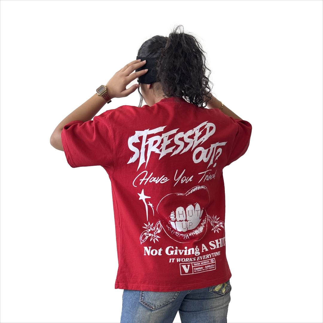 STRESSED OUT TEE (RED)